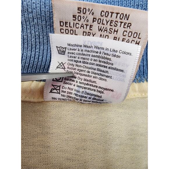 Vintage Valerie Sockwell Folk Art Applique Quilted Embroidered Collared Tee L - Picture 4 of 9